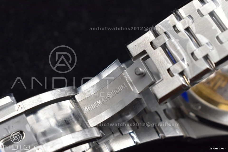 APSF A4302 Royal 15500 Clone Oak Bracelet SS on 41mm Textured 449 Best Affordable Super Edition 1:1 White SS Dial 0206